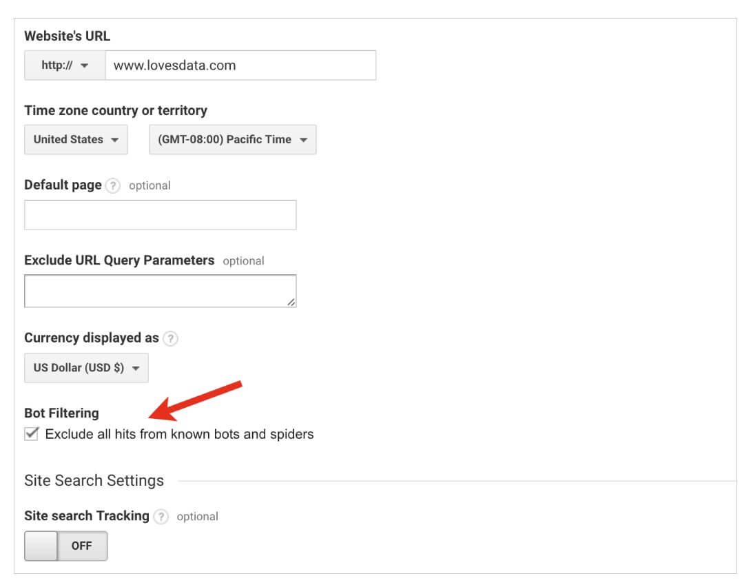 Самый быстрый способ удалить спам из GoogleAnalytics